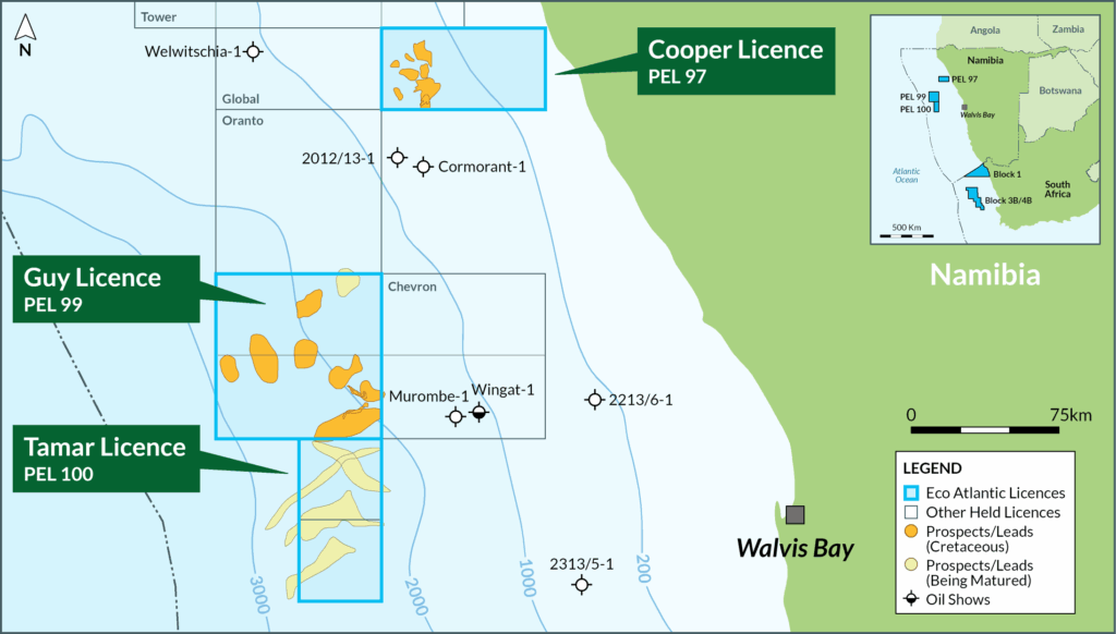 Eco Atlantic_Namibia Walvis Basin Licence Map With Prospects